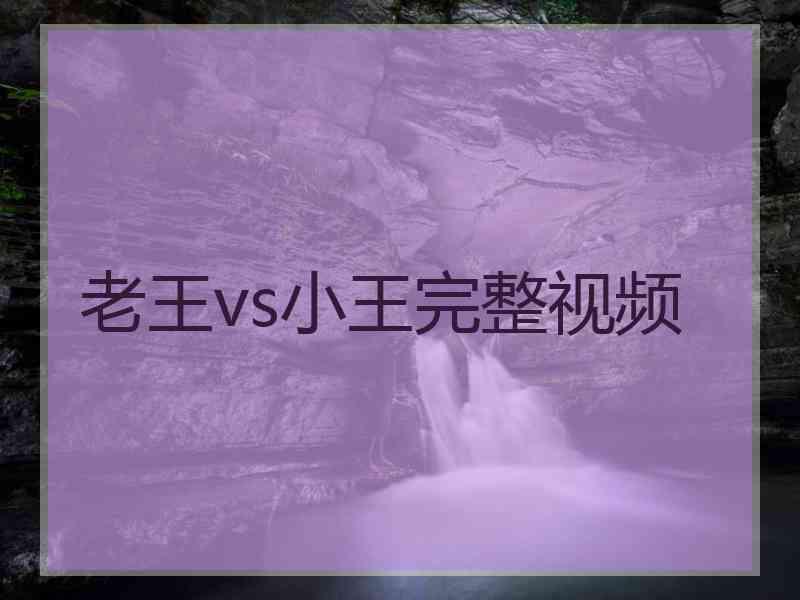 老王vs小王完整视频