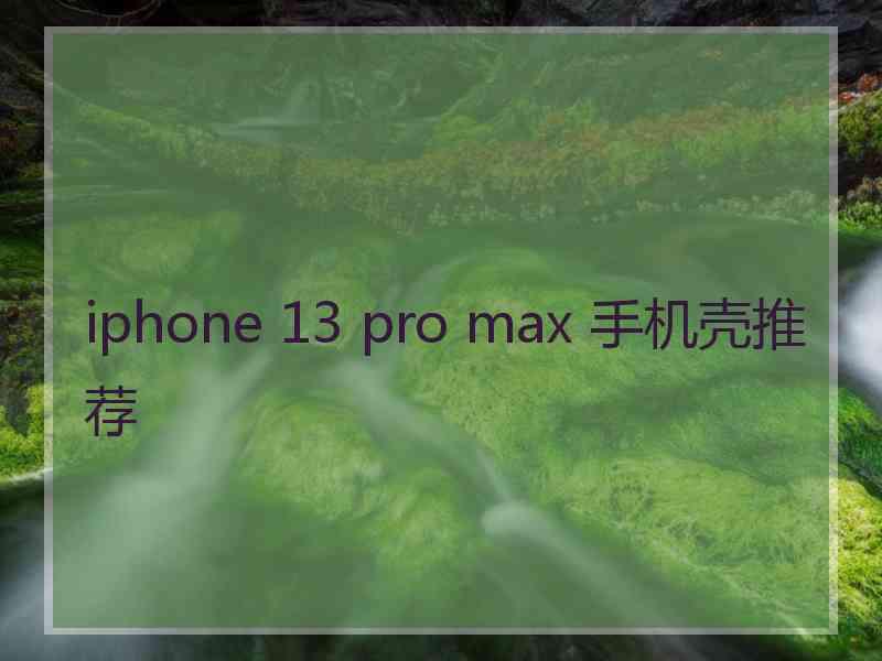 iphone 13 pro max 手机壳推荐