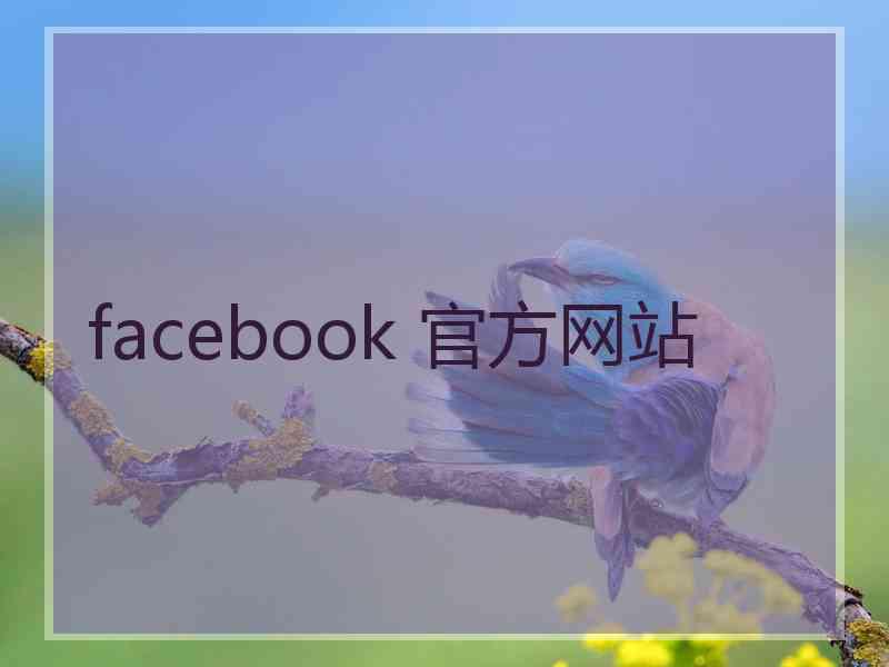 facebook 官方网站