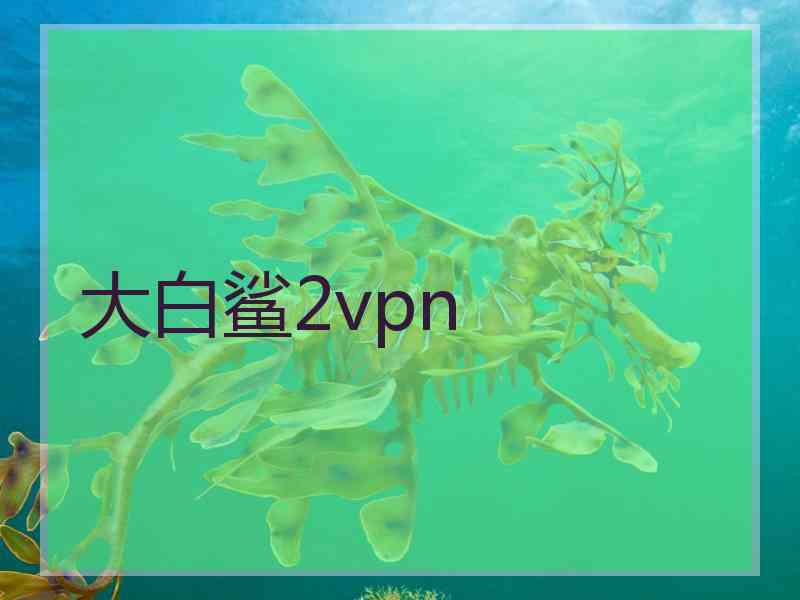 大白鲨2vpn