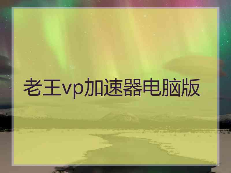 老王vp加速器电脑版