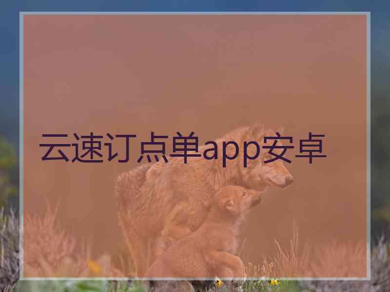 云速订点单app安卓