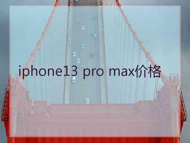 iphone13 pro max价格