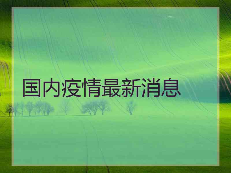 国内疫情最新消息