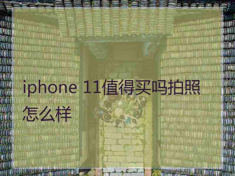 iphone 11值得买吗拍照怎么样