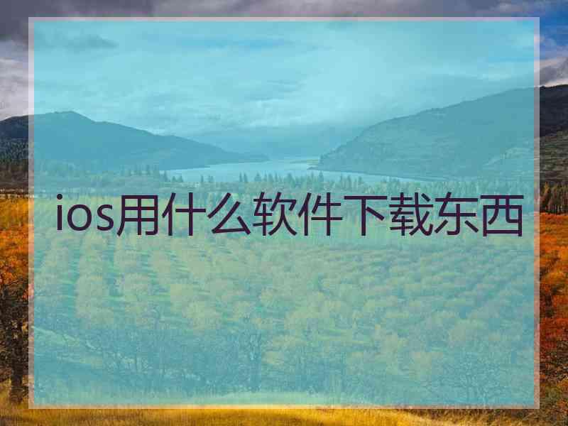 ios用什么软件下载东西