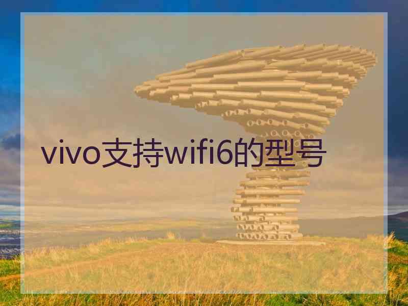 vivo支持wifi6的型号