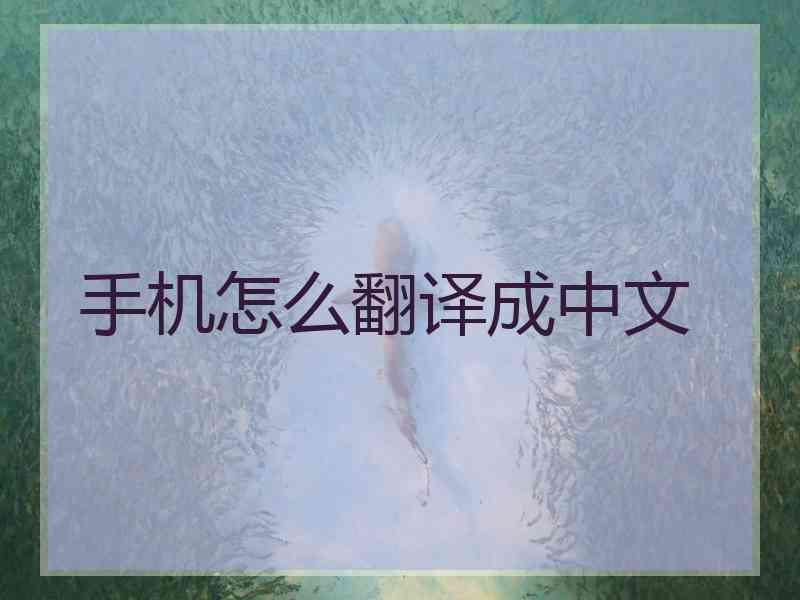 手机怎么翻译成中文