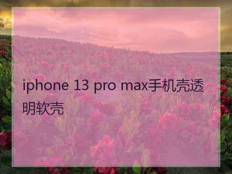 iphone 13 pro max手机壳透明软壳