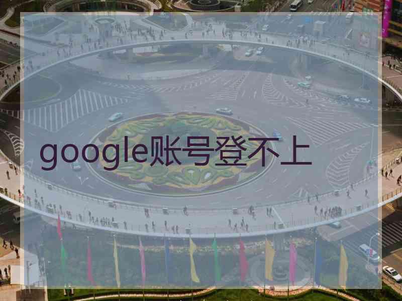 google账号登不上