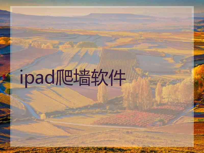 ipad爬墙软件