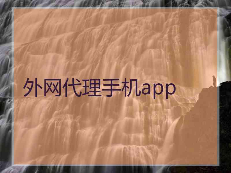 外网代理手机app