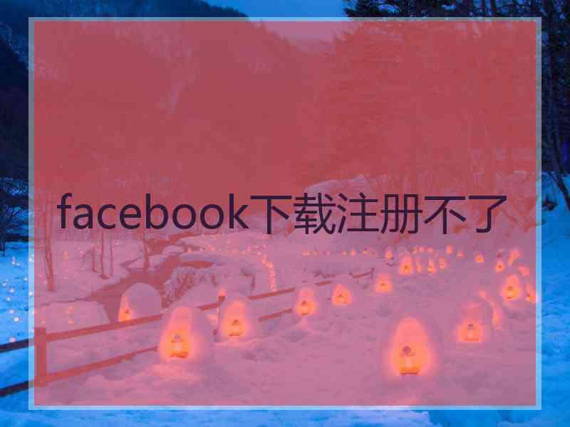 facebook下载注册不了