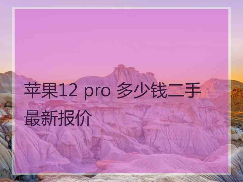 苹果12 pro 多少钱二手最新报价