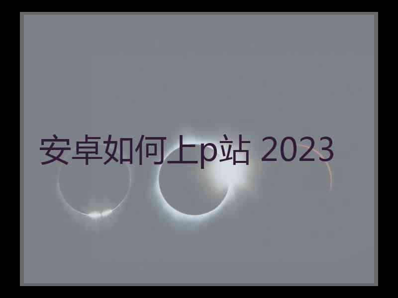 安卓如何上p站 2023