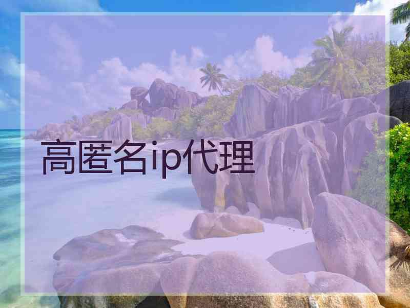 高匿名ip代理