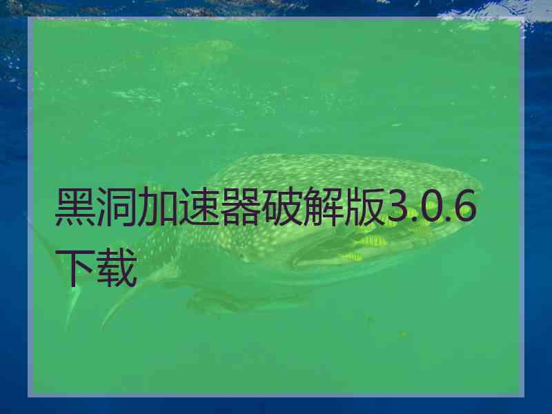 黑洞加速器破解版3.0.6下载