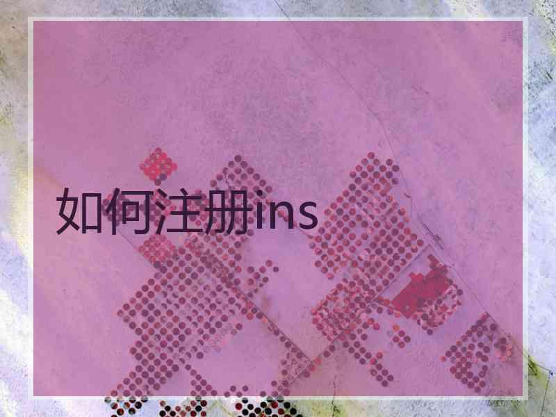 如何注册ins