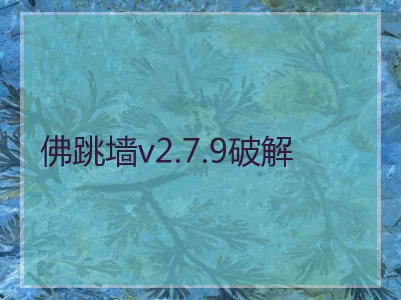 佛跳墙v2.7.9破解