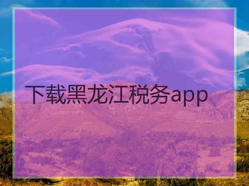 下载黑龙江税务app