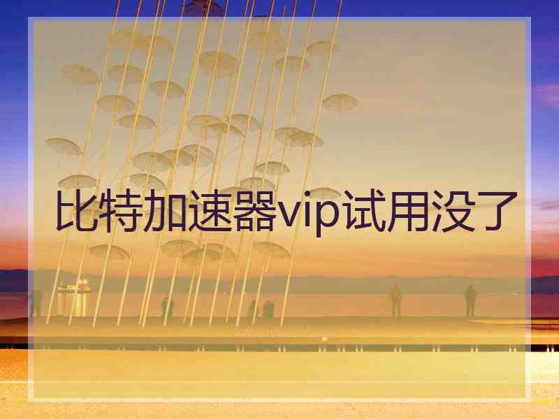 比特加速器vip试用没了