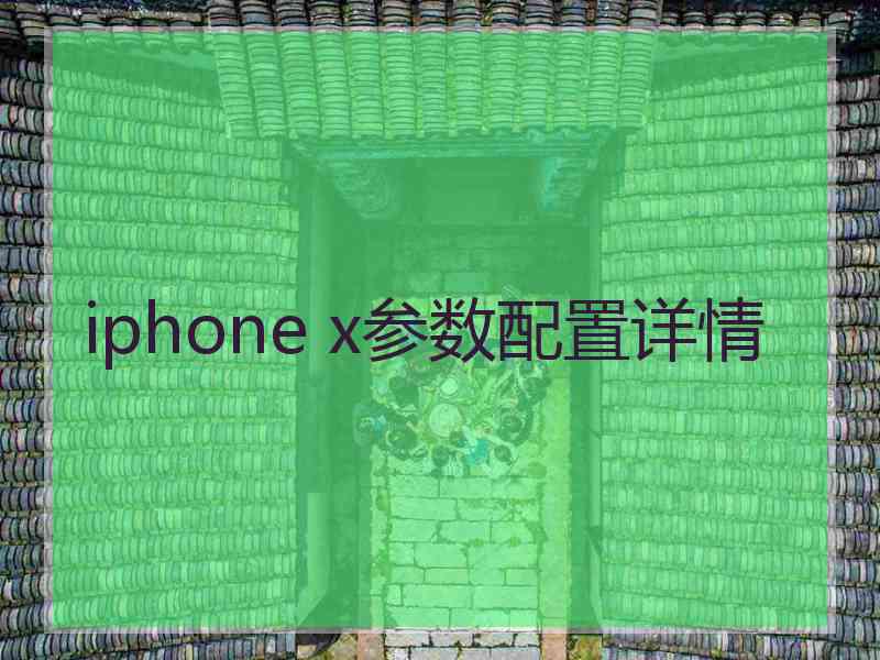 iphone x参数配置详情