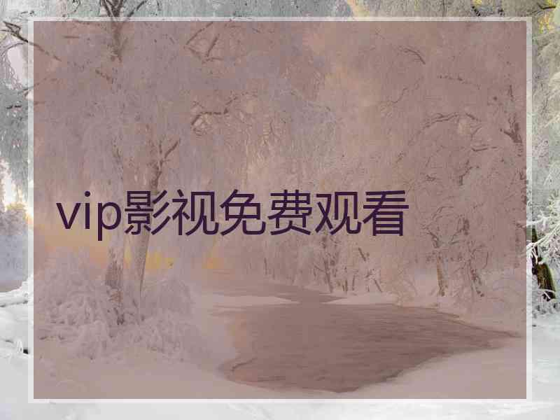 vip影视免费观看