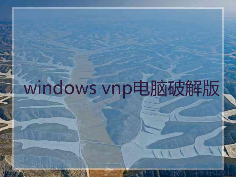 windows vnp电脑破解版