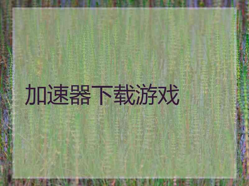 加速器下载游戏