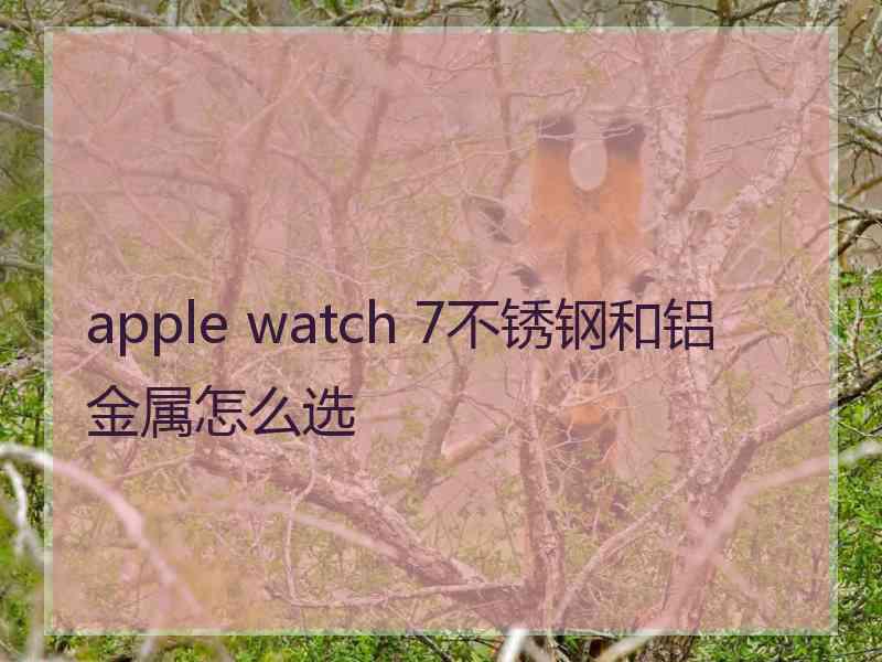 apple watch 7不锈钢和铝金属怎么选