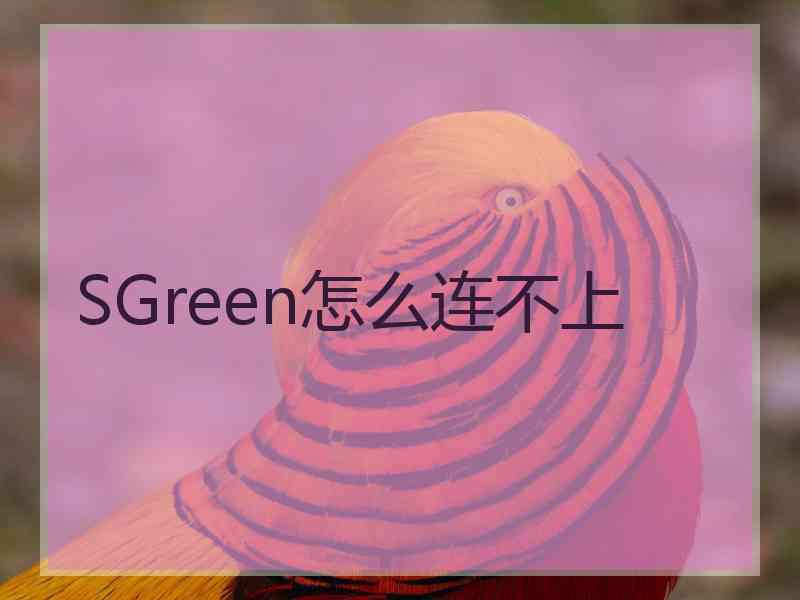 SGreen怎么连不上