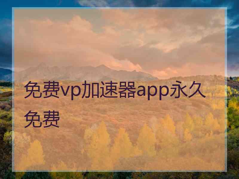 免费vp加速器app永久免费