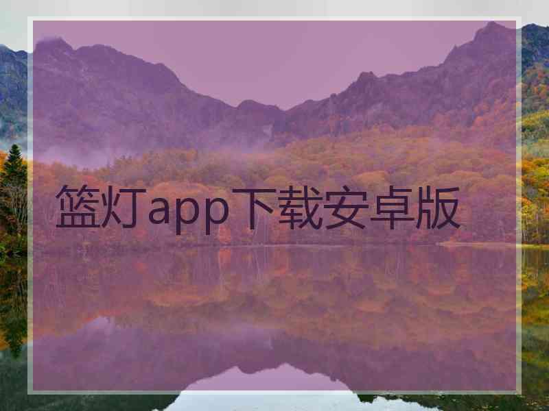 篮灯app下载安卓版