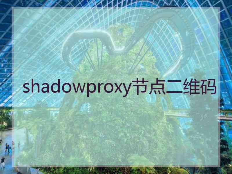 shadowproxy节点二维码