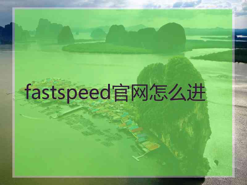 fastspeed官网怎么进