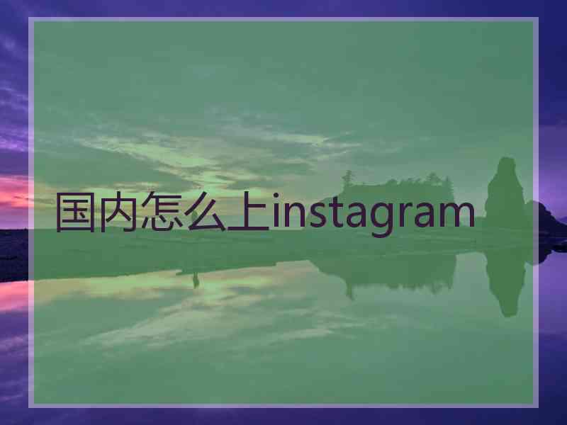 国内怎么上instagram