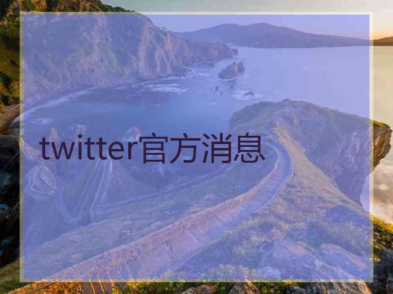 twitter官方消息