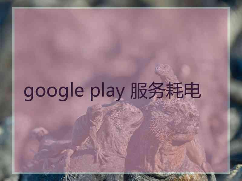 google play 服务耗电