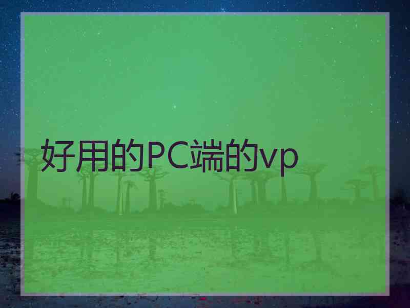 好用的PC端的vp