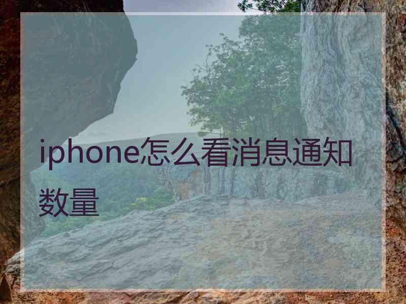 iphone怎么看消息通知数量