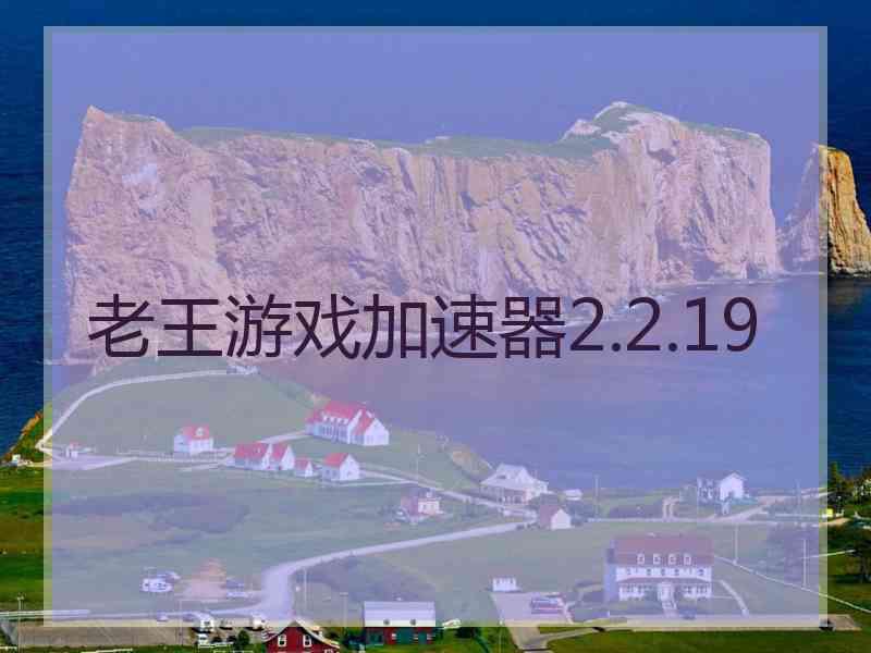 老王游戏加速器2.2.19