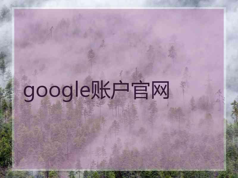 google账户官网